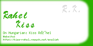 rahel kiss business card